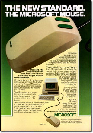 First Microsoft Mouse Advertisement