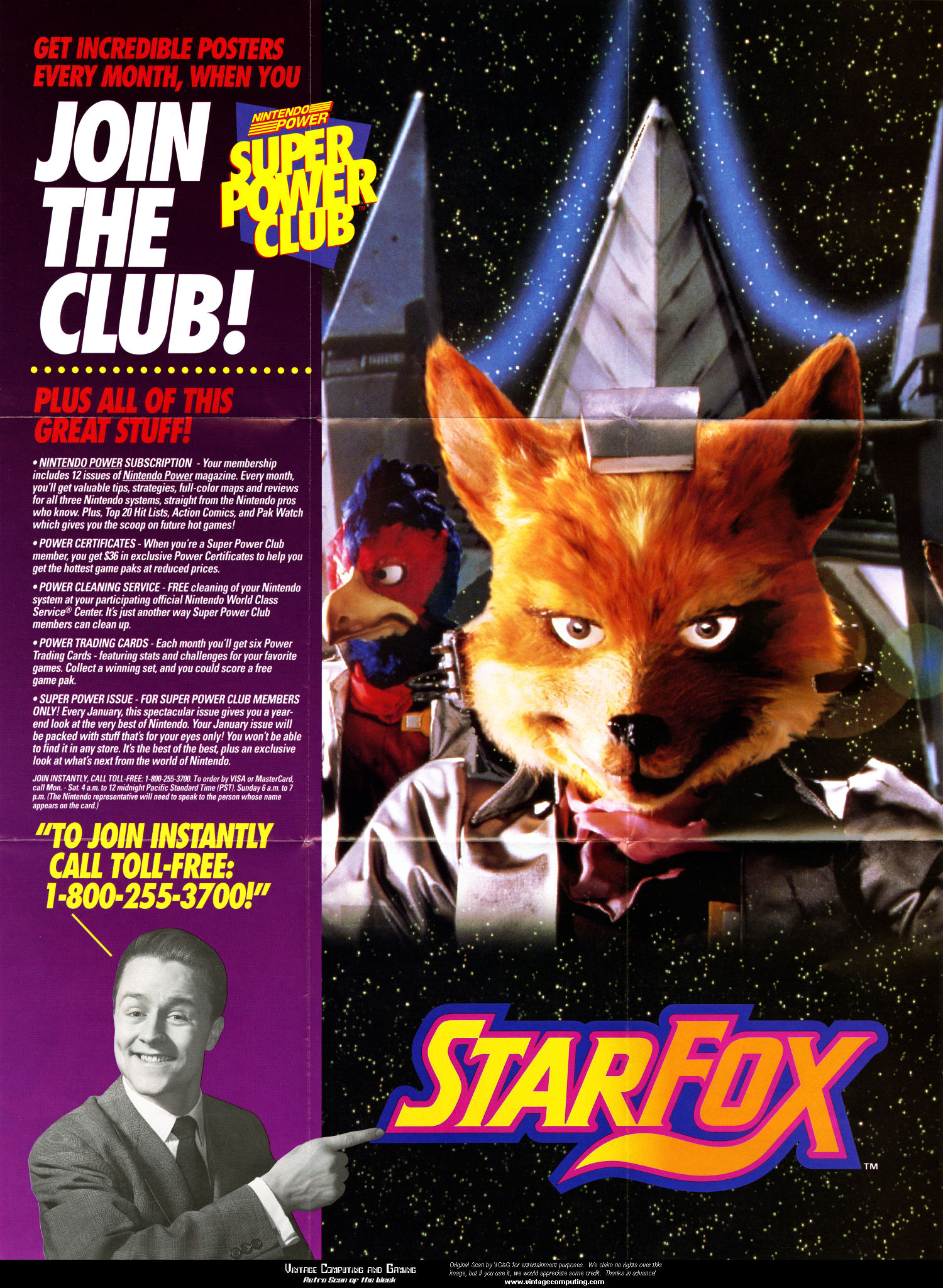 Star Fox Super Nintendo SNES Video Game Cover Poster 