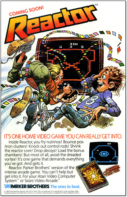 Parker Brothers Reactor Atari 2600 Advertisement - 1983