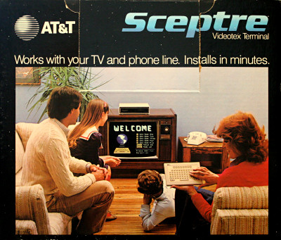 AT&T Sceptre Videotex Terminal TV set-top box online modem - 1983