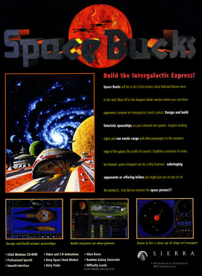 Sierra Space Bucks advertisement - 1995