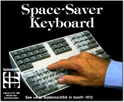 MEI Microtype Space Saver Keyboard Ad - 1990