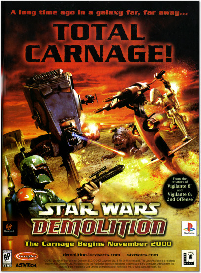Star Wars Demolition Playstation Dreamcast Ad - 2000