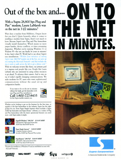 Supra Modem Ad - 1996