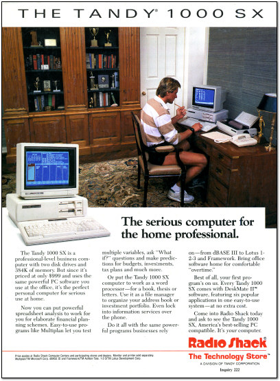 Tandy 1000 SX Ad - Shorts