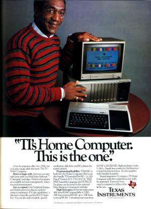 Bill Cosby TI-99/4A Ad