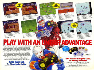 Triax Turbo Touch 360 controller SNES Super NES Genesis EA Sports advertisement - 1993
