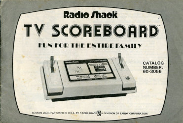 Radio Shack TV Scoreboard Model 60-3056 Manual Cover
