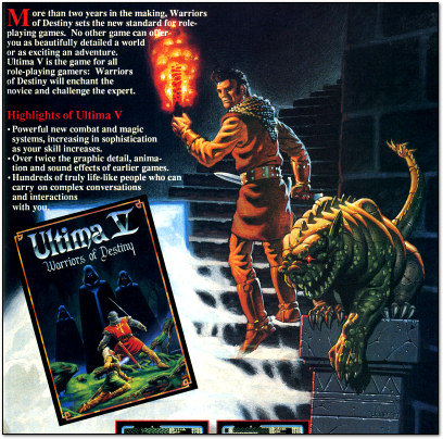 Origin Ultima V Commodore 64 Ad - 1988