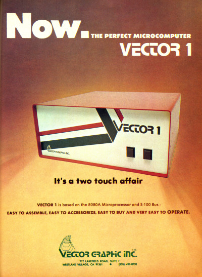 Vector Graphic Inc. Vector 1 computer system advertisement - 1977