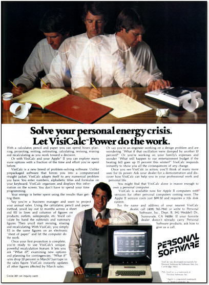 VisiCalc Ad - 1979