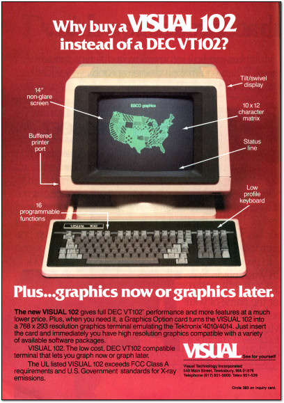 Visual 102 Terminal Ad - 1984