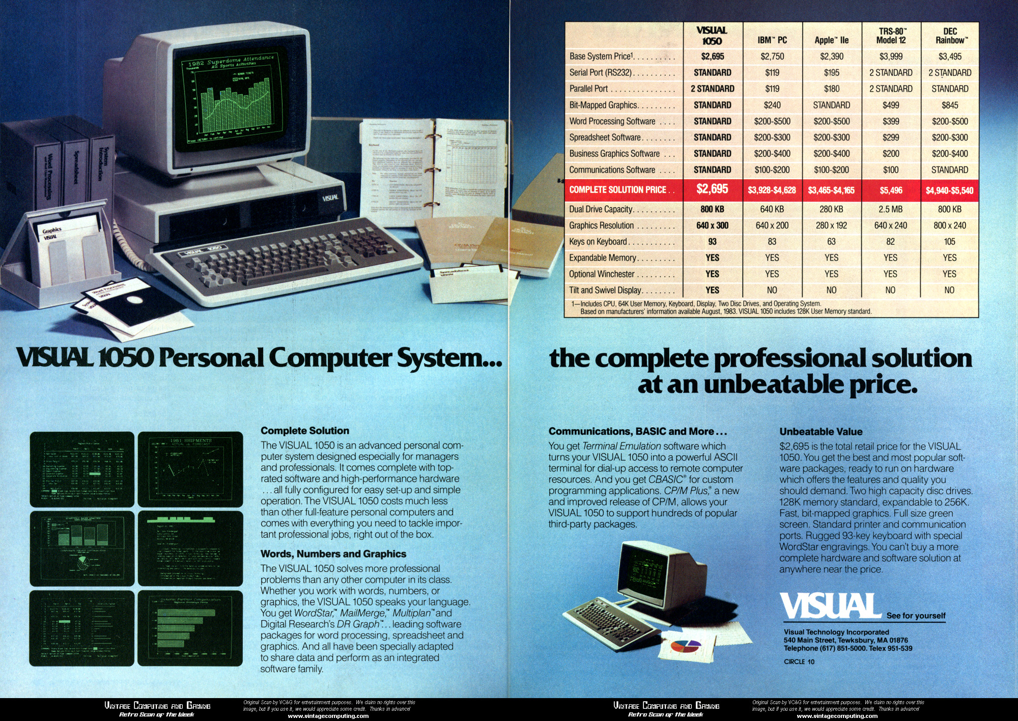 research an old model computer advertisement