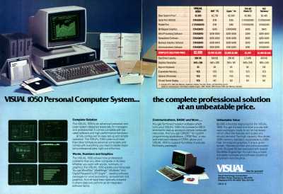 Visual 1050 Personal Computer System Advertisement 1983