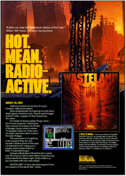 Wasteland Commodore 64 Ad - 1988