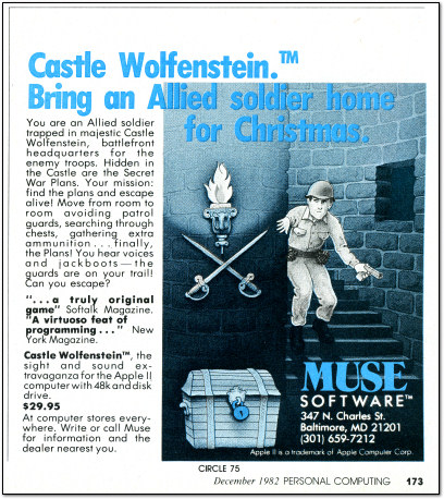 Castle Wolfenstein Christmas Ad - 1982
