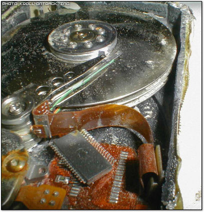 Damaged Space Shuttle Columbia Hard Disk Drive