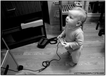 A 10-Month-Old Plays Super Nintendo - Photo by Benj Edwards