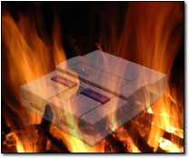 A Flaming Super Nintendo!