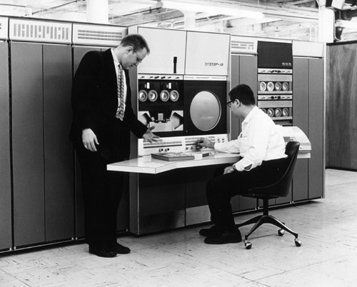Alan Kotok and Gordon Bell with a DEC PDP-6