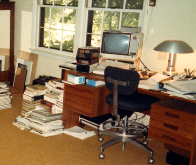 Benj's Dad's Office in July 1985 - Apple IIc and Star Printer