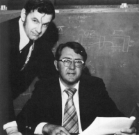 Sanders Engineers Bill Harrison and Bill Rusch in the 1960s