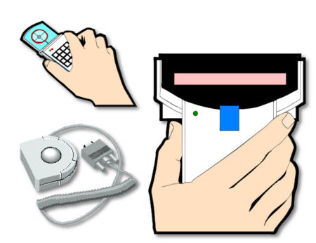 Old Computer Input Methods in 1990s Clip Art