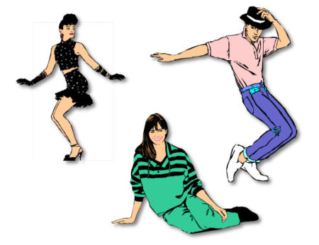 Fashions in 1990s Clip Art