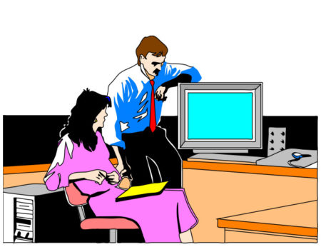 An office in 1990s Clip Art