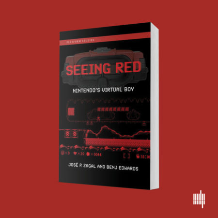 The cover of Seeing Red: Nintendo's Virtual Boy by Jose Zagal and Benj Edwards. MIT Press 2024