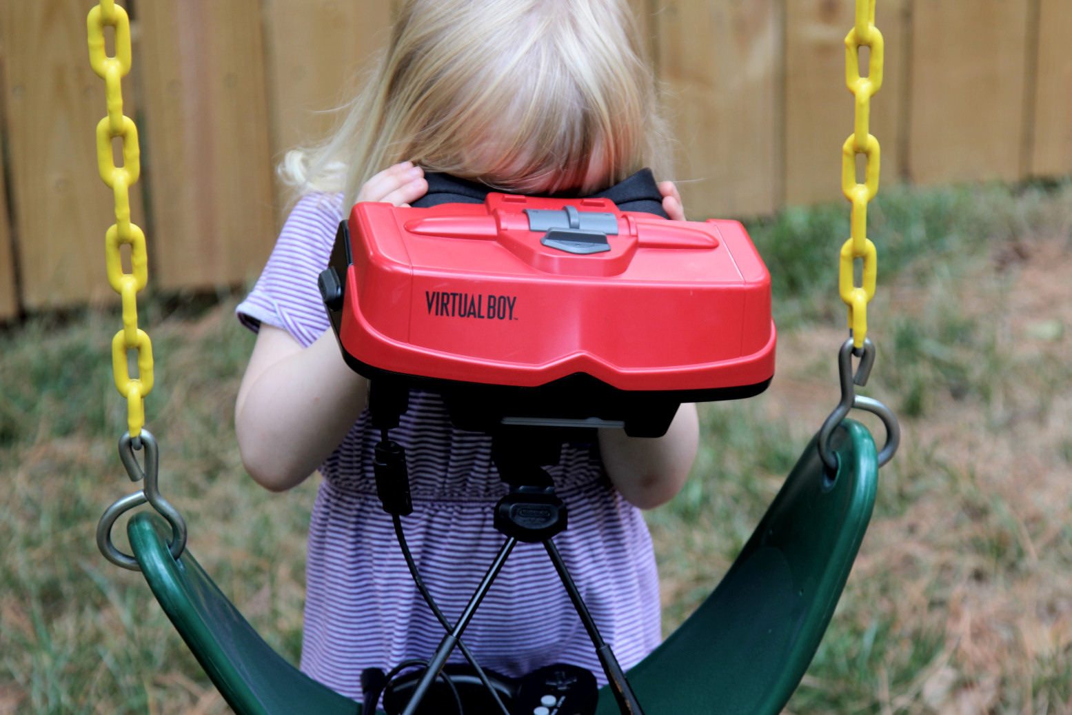 Virtual Boy on a Swing